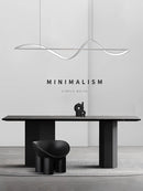 Axyaa Modern Minimalist Curve LED Pendant Light for Dining Room, Bar, Kitchen - Home Decor Fixture