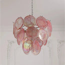 Axyaa Red & Green Glass LED Chandelier - Vintage Design Lighting Fixture