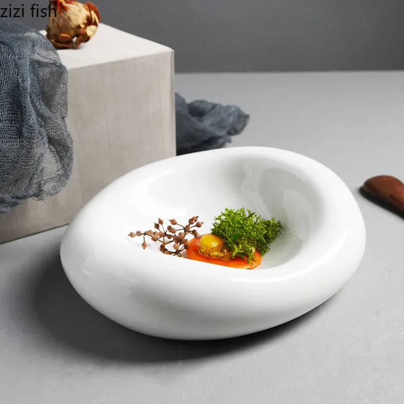 Axya Ceramic Dinner Plates Set for Home Cooking, Solid Color Dishes and Cutlery Tray