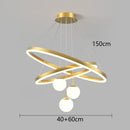 Axyaa LED Staircase Chandeliers for Modern Living Room Decor