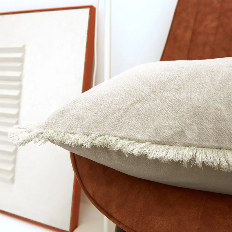 Axyaa Retro Nordic Style Square Cushion Cover for Living Room Decor