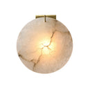 Axyaa Alabaster Marble Wall Lamp: Elegant All Copper Lighting for Bedroom, Living Room, Hallway