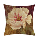 Axyaa Retro Rose Linen Pillowcase 45*45cm - Furniture Decorative Cushion Cover