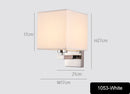Axyaa Fabric Shade LED Wall Lamp Modern Reading Light for Bedroom Living Room