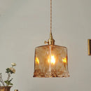 Axyaa Glass Pendant Lights: Retro LED Hanging Lamps for Home Decoration