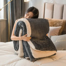 Axyaa Solid Color Fleece Winter Blanket - Super Soft Luxury Warm Adult Bedding
