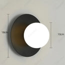 Axyaa LED Glass Ball Bedhead Wall Light Gold/Black Living Room Decor
