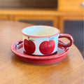 Axyaa Ceramic Latte Coffee Cup Set with Saucer - Household Restaurant Tea Mug