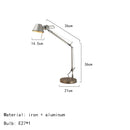 Axyaa Silver Aluminium Adjustable Table Lamp for Bedroom Study Reading