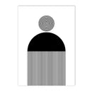 Axyaa Geometric Lines Canvas Poster: Scandinavian Minimalist Modern Art Print for Home Decor