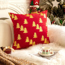 Axyaa Christmas Red Sofa Pillowcase Set