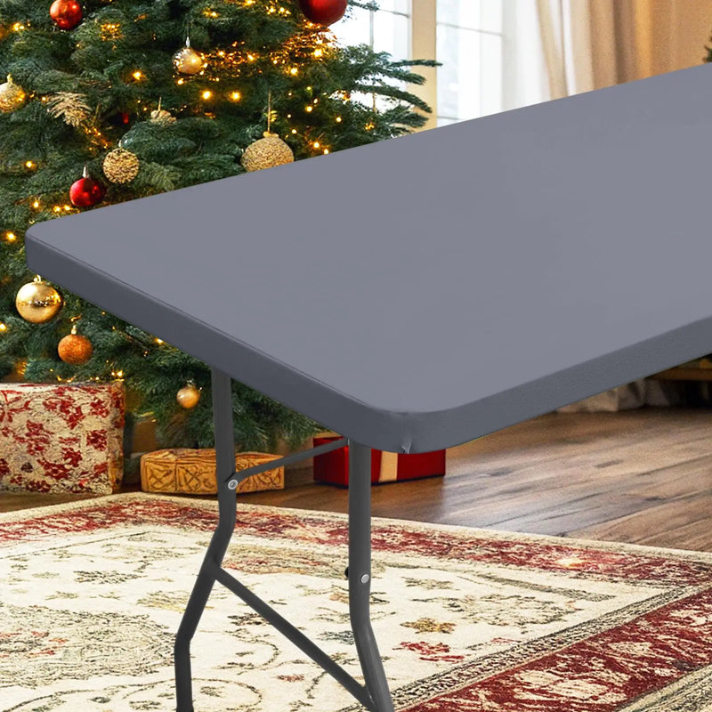 Axyaa Outdoor Picnic Waterproof Tablecloth, Elastic Fitted Table Protector