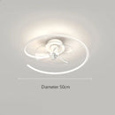 Axyaa Nordic LED Ceiling Fan Light for Bedroom and Study, Silent Strong Wind