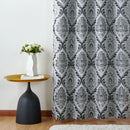 Axyaa Grey Jacquard Curtain - Retro Style Translucent Window Drapes