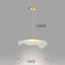 Axyaa Lotus Leaf LED Pendant Light: Modern Linear Hanging Light for Dining Room & Kitchen