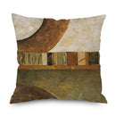 Axyaa Golden Halo Vintage Wood Grain Cushion Cover for Living Room Sofa