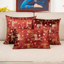 Axyaa Red Green Velvet Soft Throw Cushion Cover 30x50/50x50cm