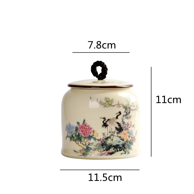 Axya Vintage Ceramic Tea Caddy Storage Jar Set
