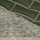Axyaa Luxury Horsehair Leather Sofa Waist Pillow 30x50cm Silver-Green