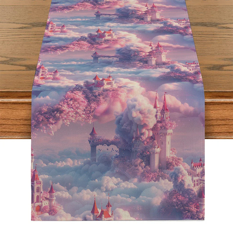 Axyaa Cloud Castle Table Runner - Kitchen & Party Dresser Decor
