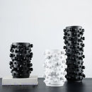 Axyaa Abstract Dots Resin Vase with Round Irregular Bumps