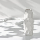 Axyaa White Ceramic Vase - Nordic Classic Decor for Living Room & Dining Room