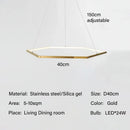 Axyaa Golden Hexagonal Geometric LED Chandelier - Nordic Modern Creative Indoor Fixtures