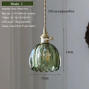 Axyaa Green Glass Pendant Light Modern Chandelier for Kitchen Island