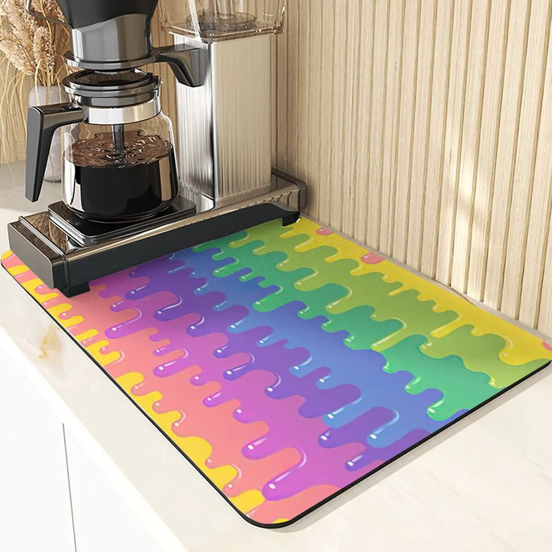 Axyaa Spider Coasters Halloween Absorbent Mats for Countertop Non-Slip Mats