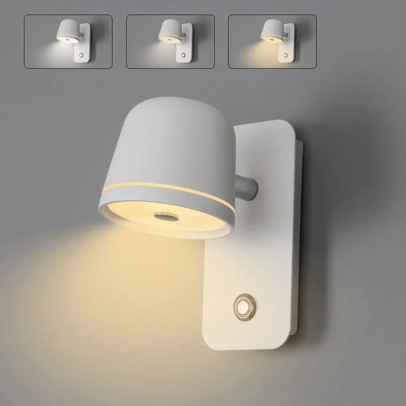 Axyaa Dimmable LED Wall Sconce with 3-CCT Rotation, On/Off Switch & Adjustable Brightness