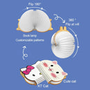 Axyaa LED Cartoon Book Lamp: Creative USB Foldable Reading Light for Children