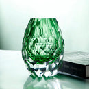 Axyaa Cut Water Green Gradient Glazed Vase for Living Room Entrance