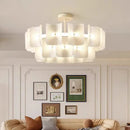 Axyaa Nordic LED Chandelier | Minimalist Acrylic Lamp for Living Room, Bedroom, and Lobby