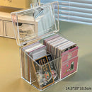 Axyaa Acrylic Card Storage Box for Popmart Cards - Small, Transparent, Self-Printed Organizer