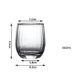 Axyaa Nordic Ripple Glass Tumbler Cup for Various Drinks - Transparent Drinkware