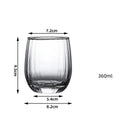 Axyaa Nordic Ripple Glass Tumbler Cup for Various Drinks - Transparent Drinkware