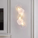 Axyaa Glass Flower Lamp: Modern Minimalist Luxury Wall Lamps for Living Room Décor
