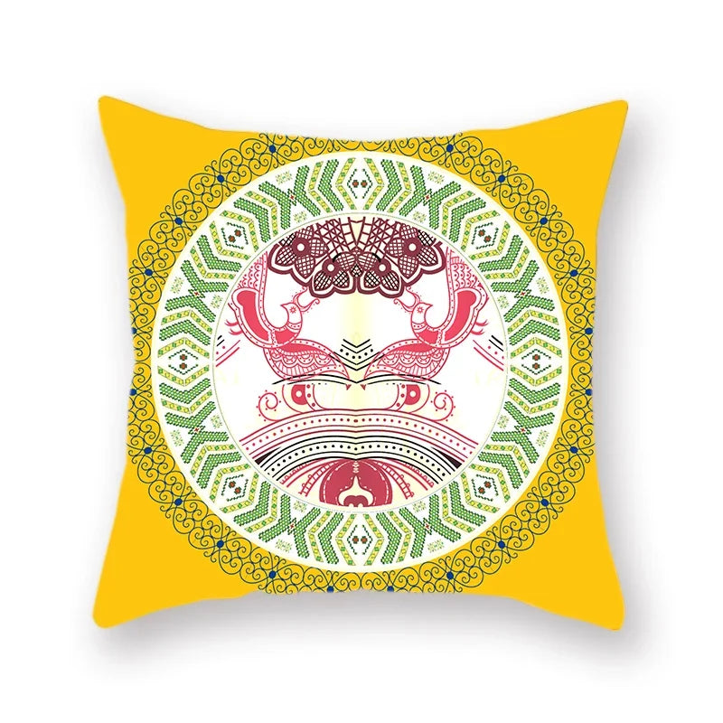 Axyaa Bohemian Mandala Print Pillow Cover 45x45cm