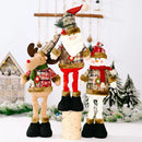 Axyaa Christmas Doll Ornaments Santa Snowman Elk Flexible Decor Xmas Gift