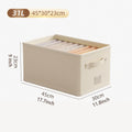 Axyaa Fabric Storage Box with Tag: Organize Home Clothing in Thickened Basket