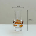 Axyaa Clear Glass Bubble Vase for Floral Arrangement
