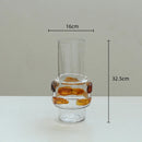 Axyaa Clear Glass Bubble Vase for Floral Arrangement