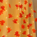 Rattan Maple Leaf LED String Lights by Axyaa for Home Garden Thanksgiving Decor