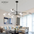 Axyaa LED Chandelier: Modern Dimmable Ceiling Light for Living & Dining Room