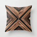 Axyaa Wood Texture Marble Pillowcases - Geometric Cushions Case for Home Decor