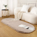 Axyaa White Faux Rabbit Fur Rug Ultra Soft Plush Carpet for Home Decor