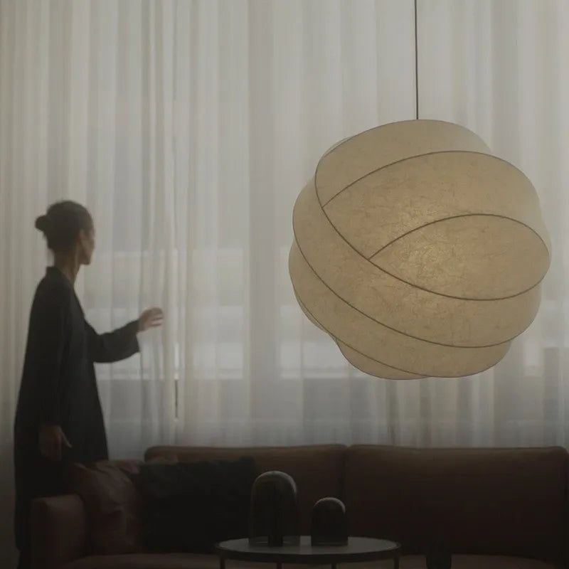 Axyaa Silk Pholc Turner Pendant Light: Elegant Italian Design for Creative Home Decor