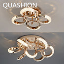 Axya Luxury Golden Ring Chandelier for Modern Home Decor