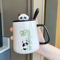 Axyaa Cute Panda Ceramic Mug | Funny Breakfast Tea Coffee Cup | Personalized Gift Drinkware