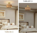 Axyaa Woven Rattan Ceiling Chandelier Light Fixture for Home Décor